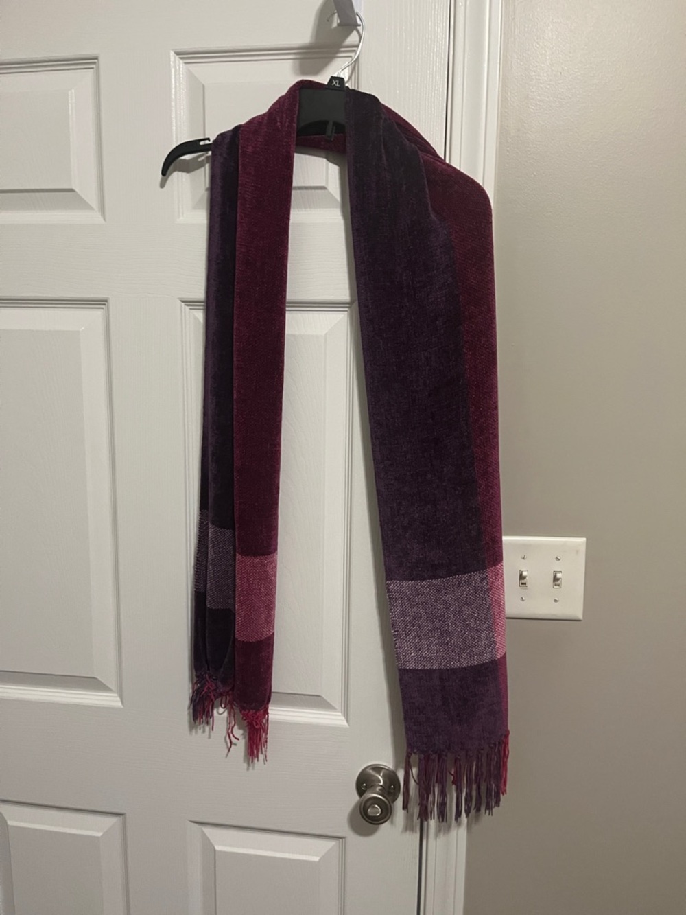 Purple and Pink Plaid Scarf